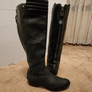 Sorel Black Tall Leather Winter Boots